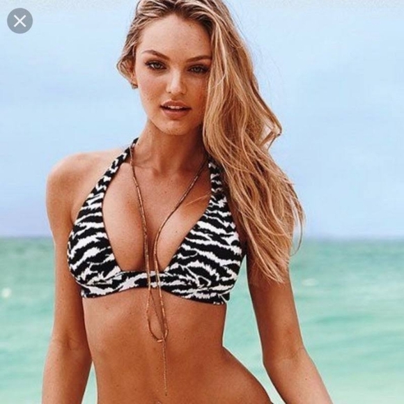 Victoria's Secret Other - Victoria's Secret Zebra Tie Bikini Top & Pink Kenneth Cole bottom 34C